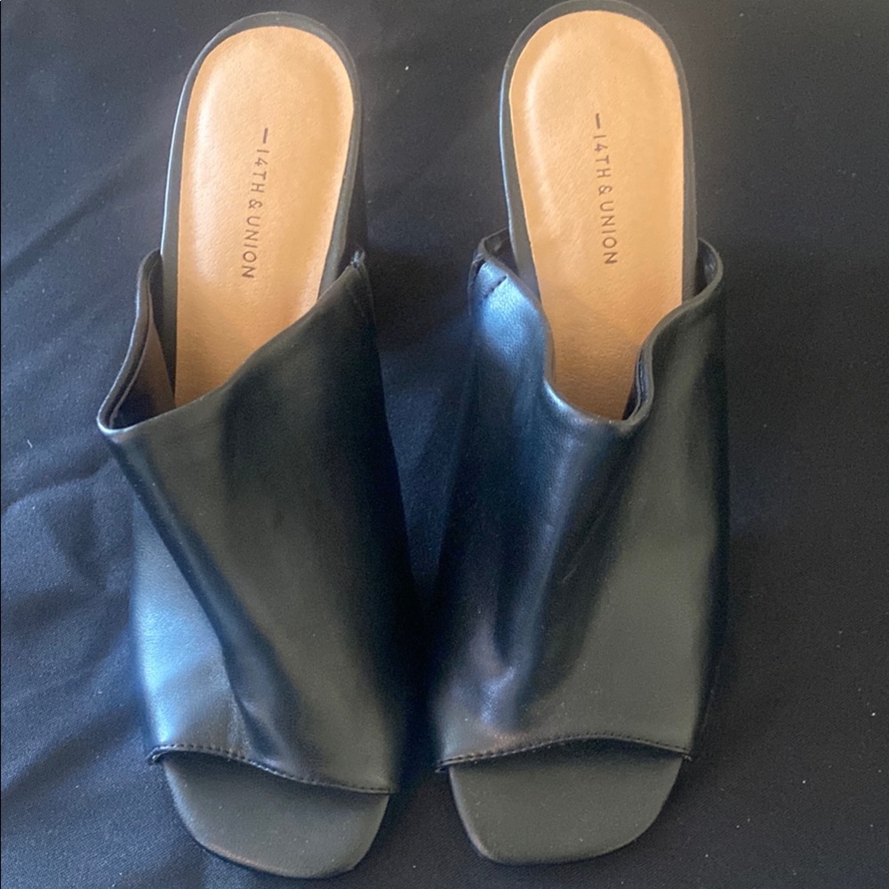 Nordstrom Black Leather Mules